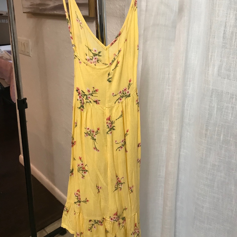 Yellow floral f21 dress